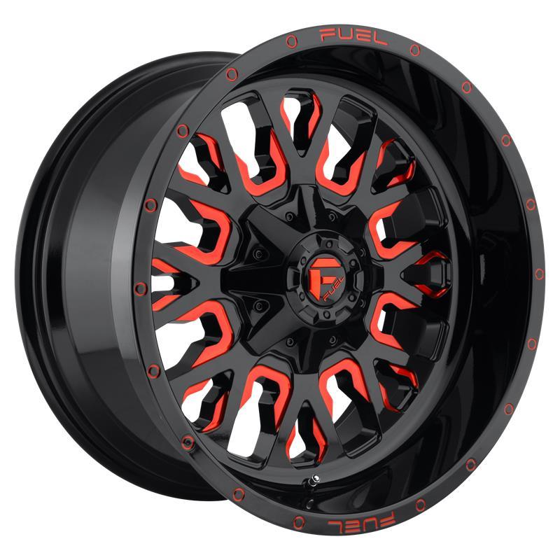 STATUSFÄLGAR FC612 GLOSS BLACK RED TINTED CLEAR 14x24 6/135-139.7 ET-75 CB106.1