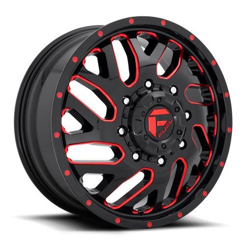 STATUSFÄLGAR FC656 GLOSS BLACK RED TINTED CLEAR 8.25x20 8/165.1 ET-240 CB121.5