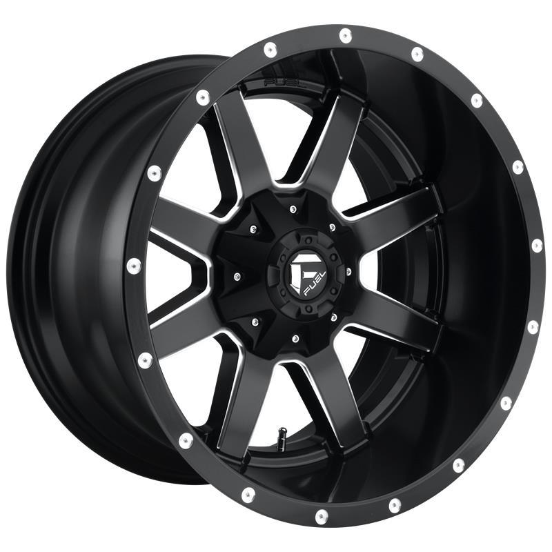 STATUSFÄLGAR FC538 MATTE BLACK MILLED 10x22 8/180 ET-24 CB125.1