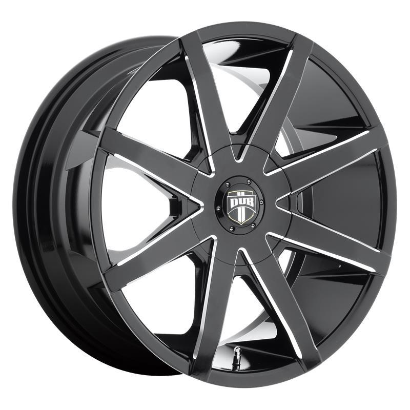 STATUSFÄLGAR DC109 GLOSS BLACK MILLED 8.5x20 5/115-120.65 ET10 CB72.6