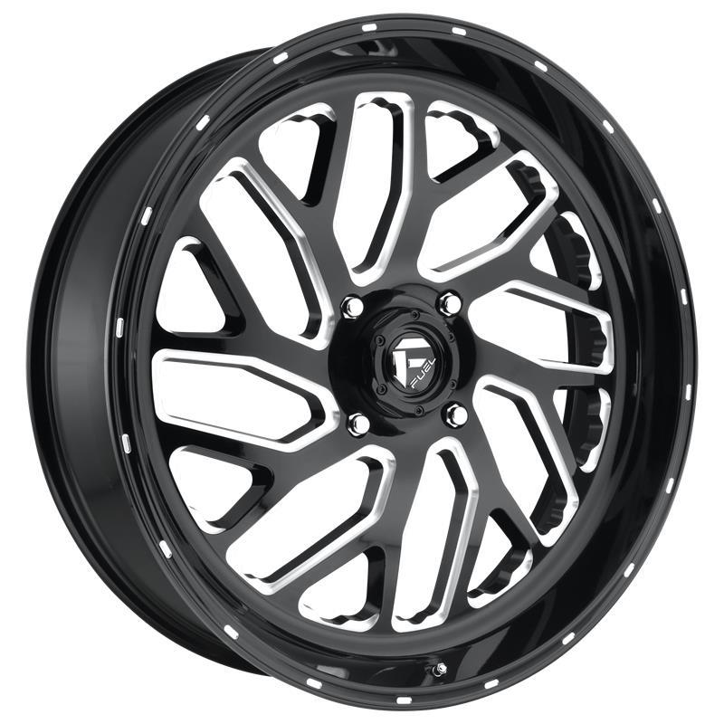 STATUSFÄLGAR FC581 GLOSS BLACK MILLED 14x22 8/165.1 ET-75 CB125.1