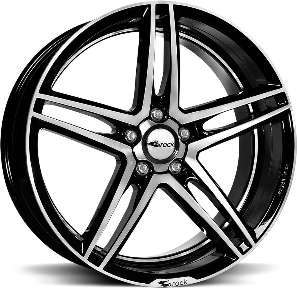 BROCK B33 BLACK FULL POLISH 8x17 5/114.3 ET38 CB72.6