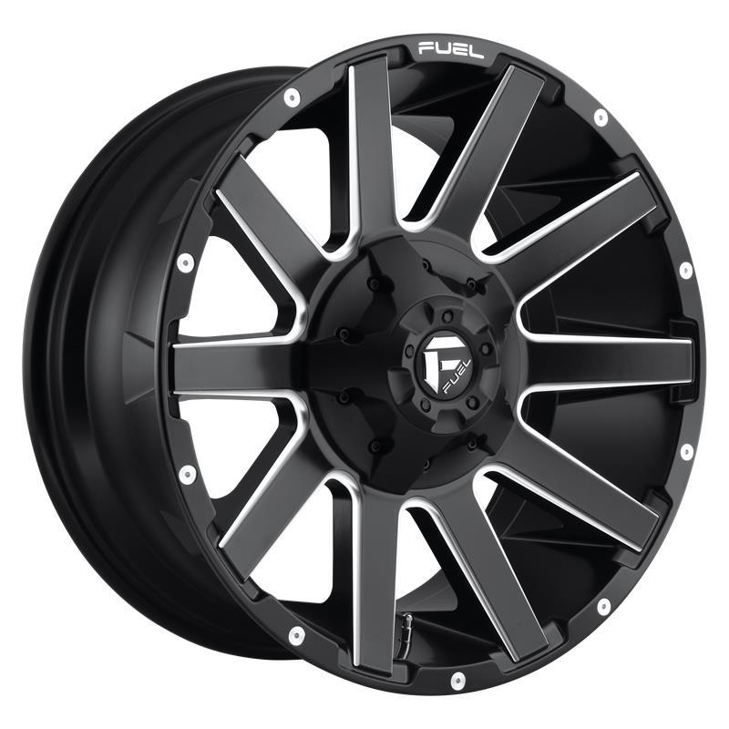 STATUSFÄLGAR FC616 MATTE BLACK MILLED 12x22 6/135-139.7 ET-43 CB106.1