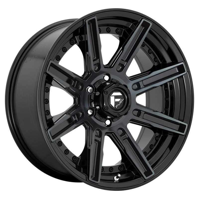STATUSFÄLGAR FC708 GLOSS MACHINED DOUBLE DARK TINT 10x20 6/139.7 ET-18 CB106.1