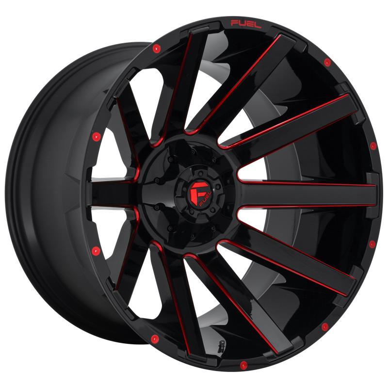STATUSFÄLGAR FC643 GLOSS BLACK RED TINTED CLEAR 12x22 5/114.3-127 ET-44 CB78.1