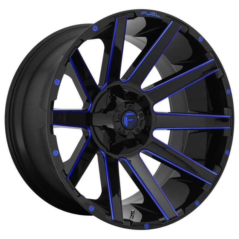 STATUSFÄLGAR FC644 GLOSS BLACK BLUE TINTED CLEAR 12x22 6/135-139.7 ET-43 CB106.1