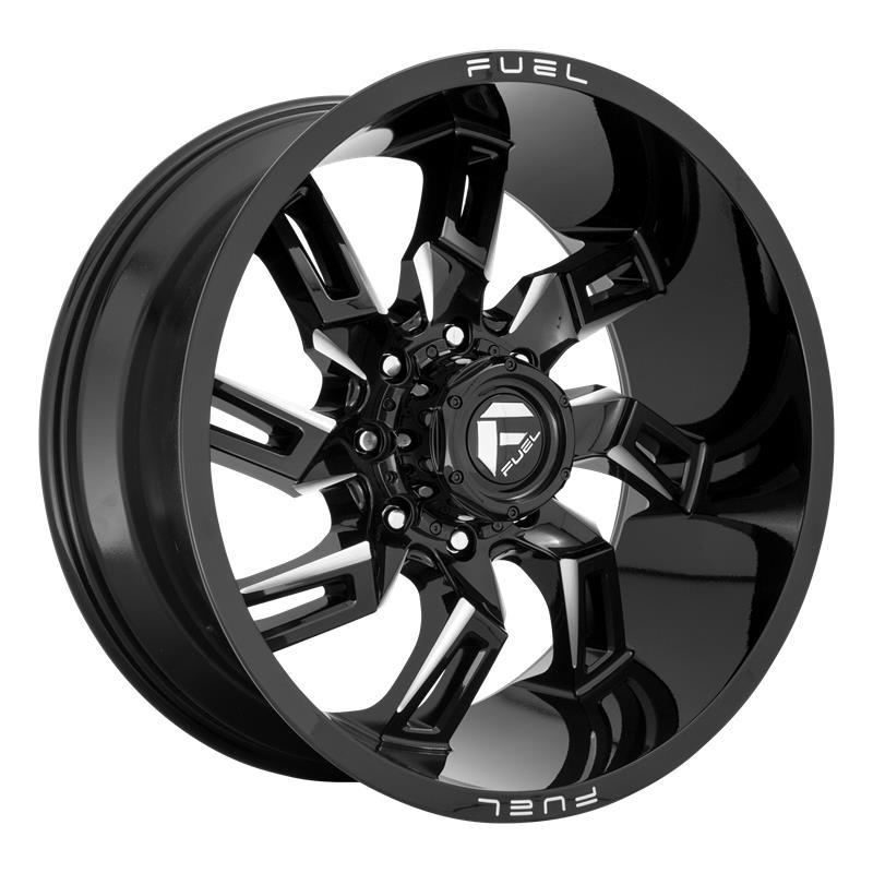 STATUSFÄLGAR D747 LOCKDOWN GLOSS BLACK MILLED 10x20 6/139.7 ET-18 CB106.1