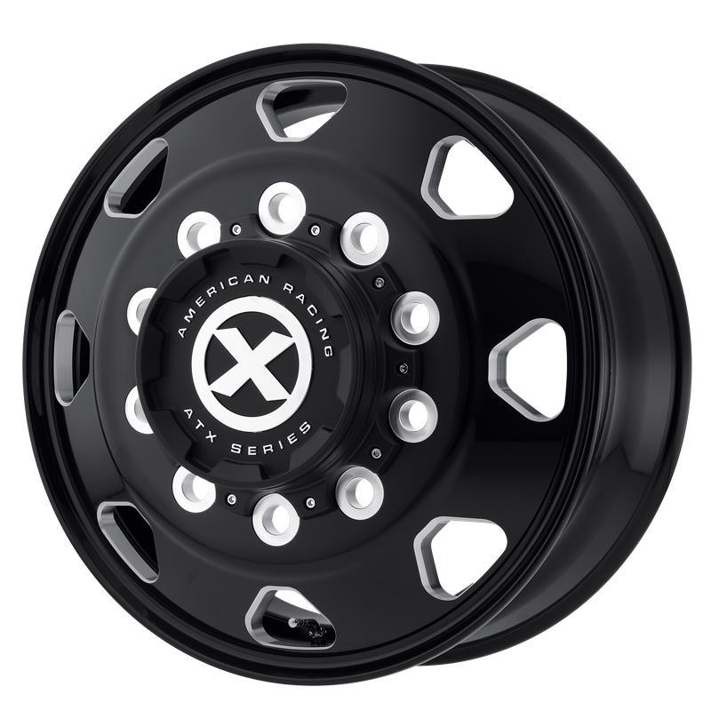STATUSFÄLGAR AO401 SATIN BLACK MILLED - FRONT 8.25x5 10/285.75 ET144 CB220.1