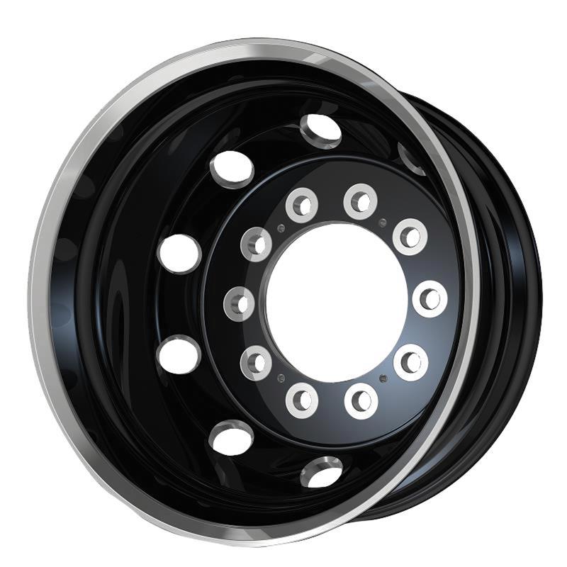 STATUSFÄLGAR AO404 SATIN BLACK WITH POLISHED LIP - REAR OUTER 8.25x5 10/285.75 ET-168 CB220.1