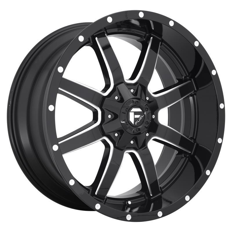 STATUSFÄLGAR D610 MAVERICK GLOSS BLACK MILLED 8.5x17 5/108-127 ET25 CB71.5