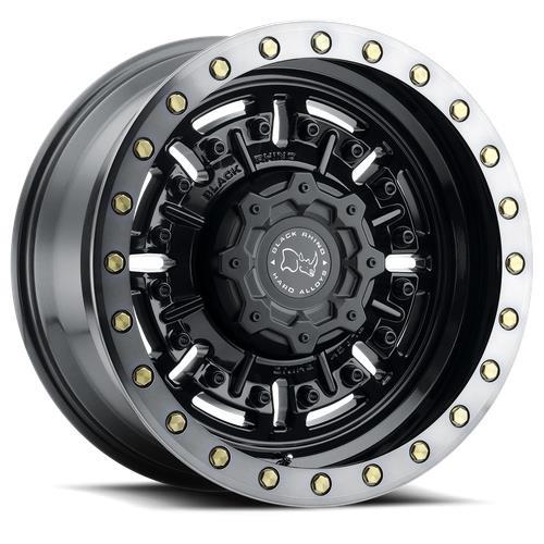 STATUSFÄLGAR ABRAMS GLOSS GUN BLACK W/ MACHINED DARK TINT 9.5x17 5/127 ET-18 CB71.5