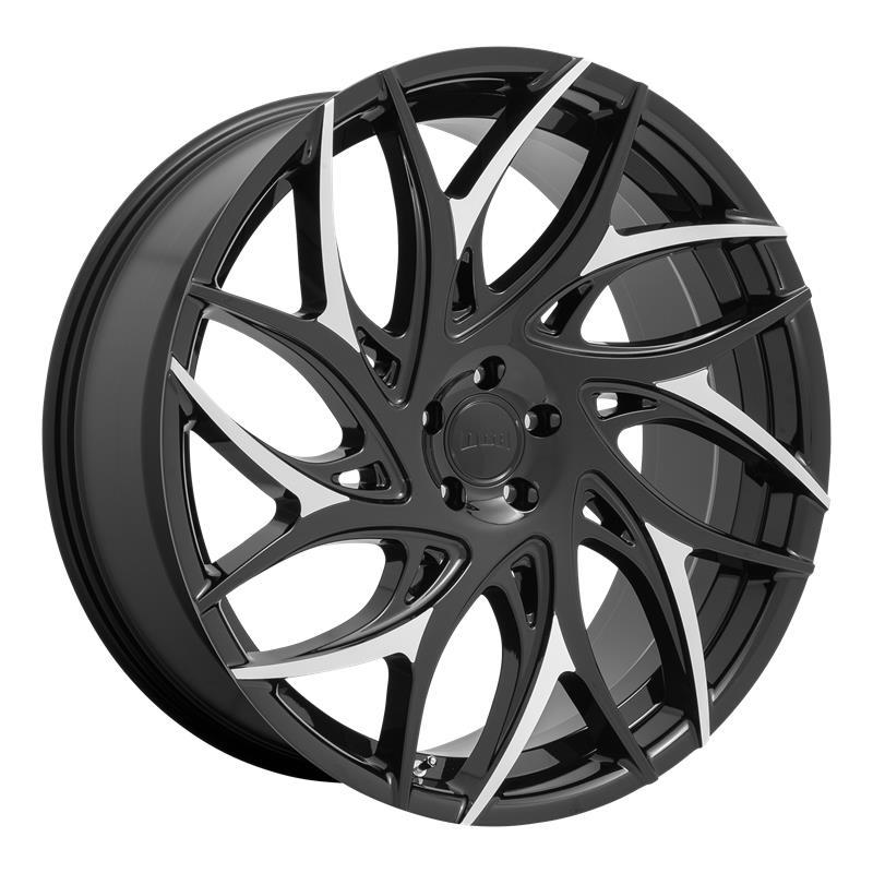 STATUSFÄLGAR DC259 GLOSS BLACK WITH MACHINED SPOKES 10x24 5/115 ET15 CB71.6