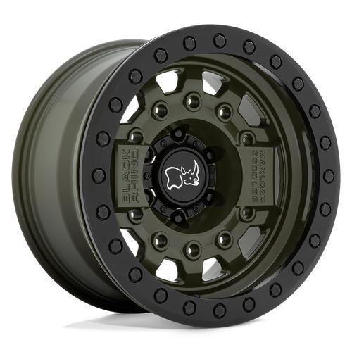 STATUSFÄLGAR AVENGER BEADLOCK OLIVE DAB GREEN W/ BLACK HARDWARE 8.5x17 6/139.7 ET0 CB112.1