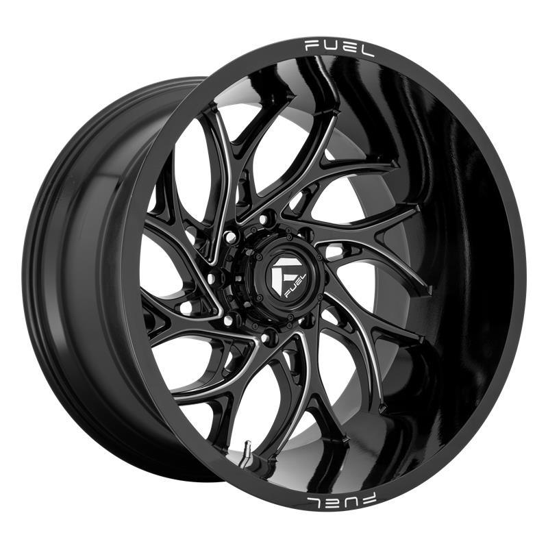 STATUSFÄLGAR D741 RUNNER GLOSS BLACK MILLED 11x24 6/139.7 ET0 CB106.1