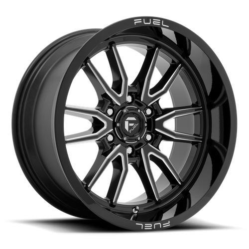 STATUSFÄLGAR D761 CLASH GLOSS BLACK MILLED 12x24 6/135 ET-44 CB87.1
