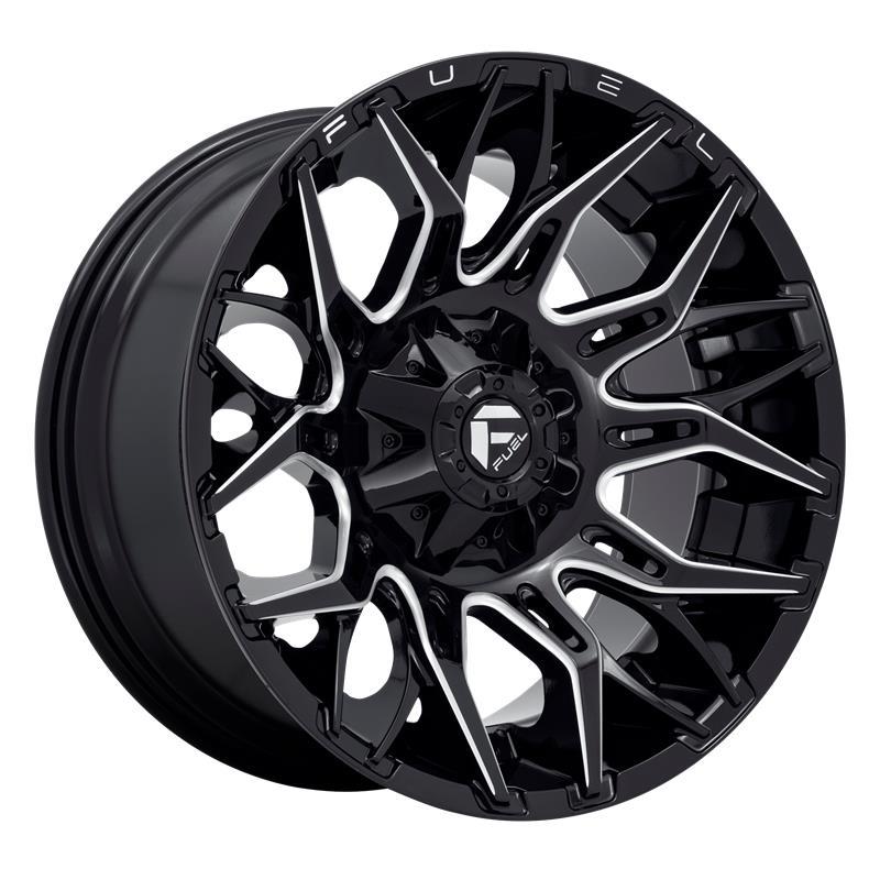 STATUSFÄLGAR D769 TWITCH GLOSSY BLACK MILLED 10x22 5/114.3-127 ET-18 CB78