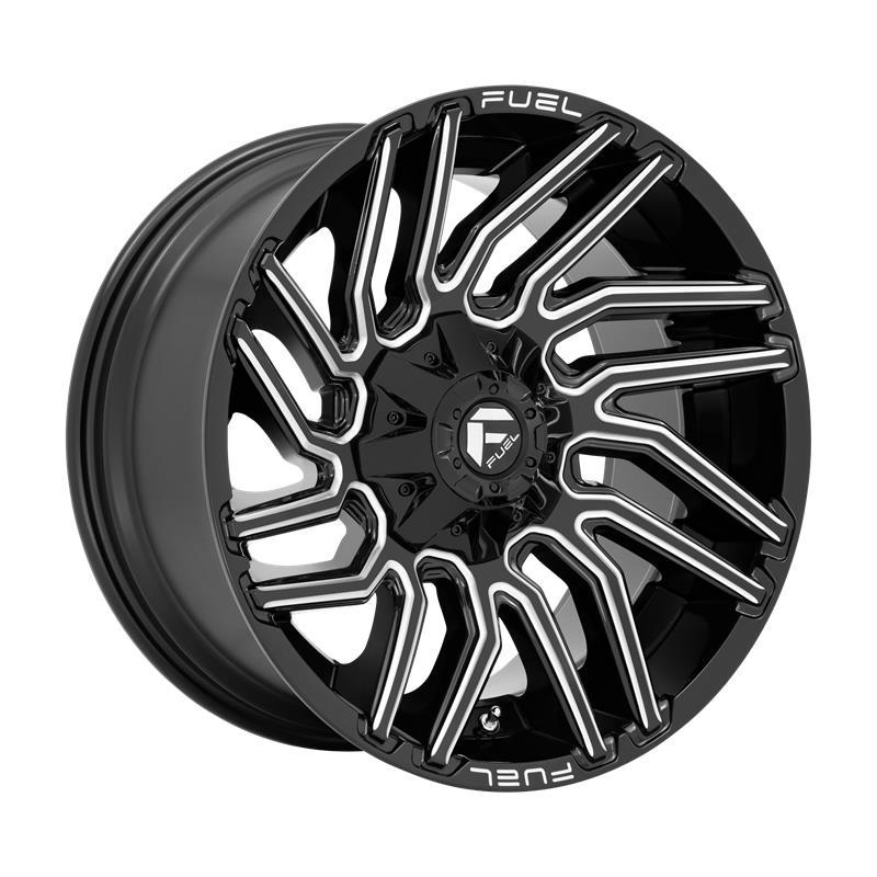 STATUSFÄLGAR D773 TYPHOON GLOSS BLACK MILLED 12x22 8/165.1 ET-44 CB125.2