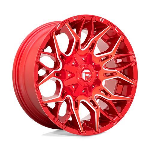 STATUSFÄLGAR D771 TWITCH CANDY RED MILLED 12x22 8/180 ET-44 CB124.3
