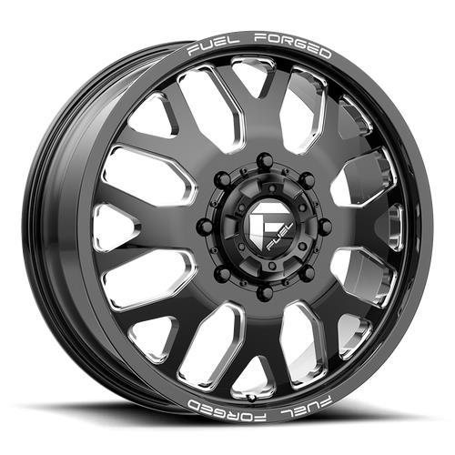 STATUSFÄLGAR DE19 FF19D GLOSS BLACK MILLED 8.25x22 8/165.1 ET105 CB121.5