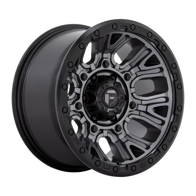 STATUSFÄLGAR D825 TRACTION MATTE GUNMETAL W/ BLACK RING 10x20 8/170 ET-18 CB125.1