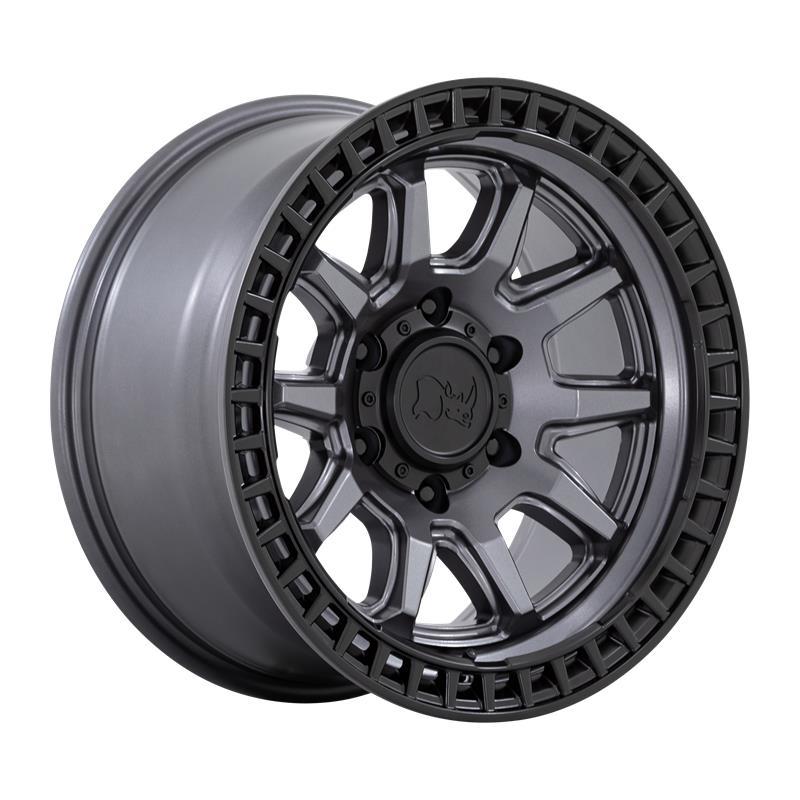 STATUSFÄLGAR CALICO MATTE GUNMETAL W/ MATTE BLACK LIP 8.5x17 6/139.7 ET0 CB106.1