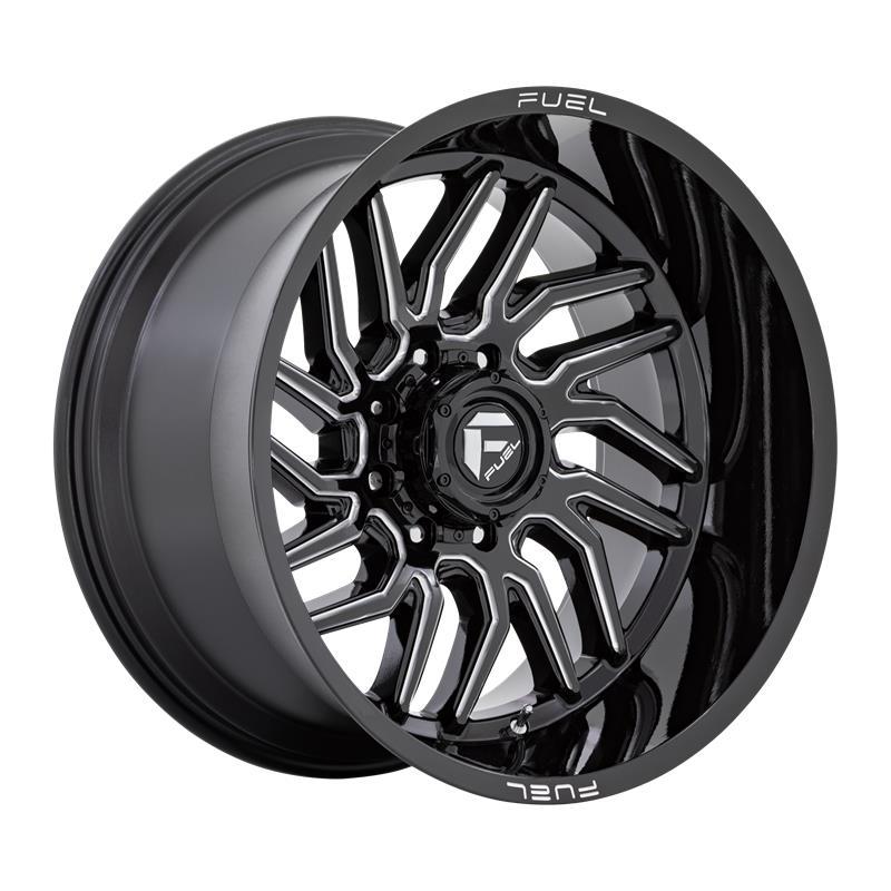 STATUSFÄLGAR D807 HURRICANE GLOSS BLACK MILLED 12x22 8/180 ET-44 CB124.2