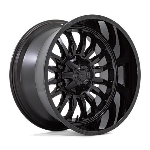 STATUSFÄLGAR D796 ARC MATTE BLACK W/ GLOSS BLACK LIP 10x22 8/180 ET-18 CB124.2
