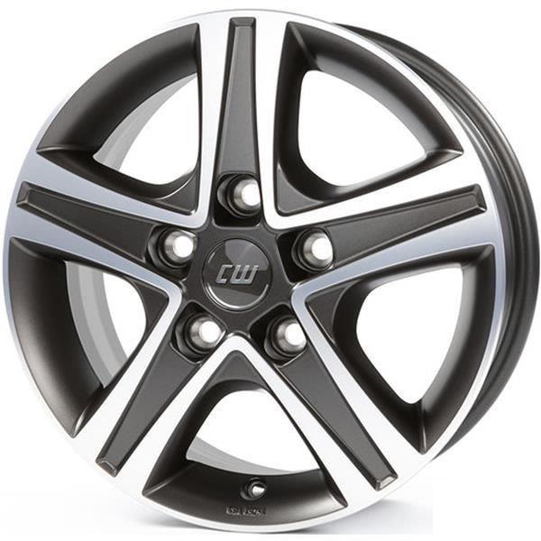 STATUSFÄLGAR CWD MISTRAL ANTHRACITE GLOSSY POLISHED 7x17 5/120 ET55 CB65.1