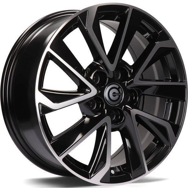 STATUSFÄLGAR DYNASTY BLACK FRONT POLISHED 7.5x18 5/114.3 ET40 CB73.1