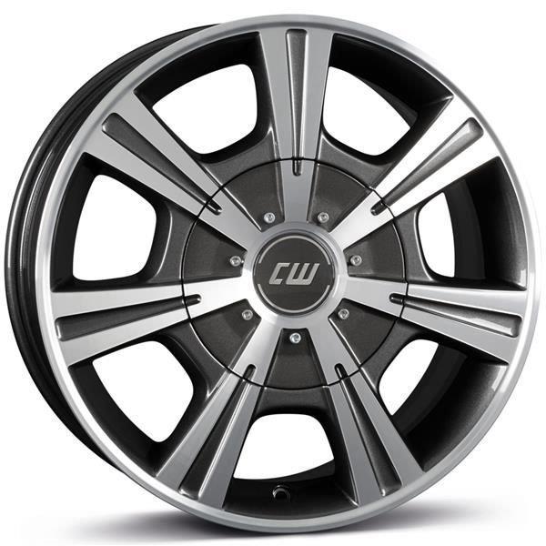 STATUSFÄLGAR CH MISTRAL ANTHRACITE GLOSSY POLISHED 7.5x17 5/118 ET45 CB71.1