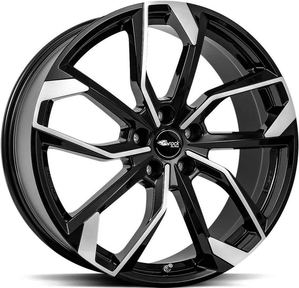 BROCK RC34 BLACK FULL POLISH 7x18 5/112 ET43 CB57.1