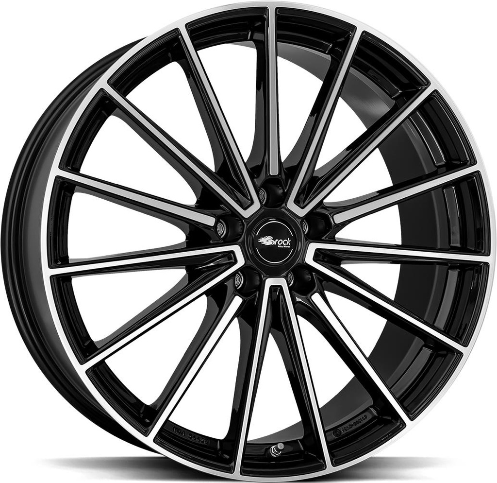 BROCK B43 BLACK FULL POL 8x20 5/112 ET39 CB66.6