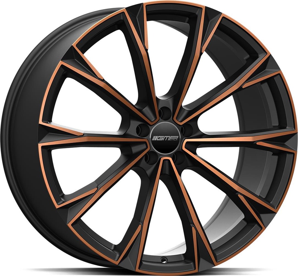 GMP TOTALE SATIN BLACK BRONZE ORANGE 9.5x20 5/114.3 ET45 CB64.1