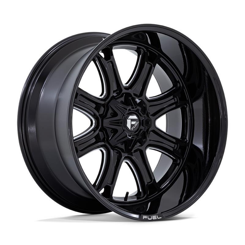 STATUSFÄLGAR DARKSTAR GLOSS BLACK MILLED 10x22 6/135-139.7 ET-18 CB106.1