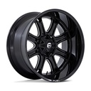 STATUSFÄLGAR DARKSTAR GLOSS BLACK MILLED 10x22 8/170 ET-18 CB125.1