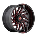 STATUSFÄLGAR D808 HURRICANE GLOSS BLACK MILLED RED TINT 12x24 5/127 ET-44 CB71.5