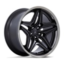 STATUSFÄLGAR ABL-46 DUKE SATIN BLACK W/ DDT LIP 10.5x20 5/120 ET18 CB74.1