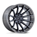 STATUSFÄLGAR FC403 BURN GLOSS BLACK BRUSHED DARK TINT 10x22 6/135 ET-18 CB87.1