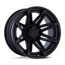 STATUSFÄLGAR FC401 BRAWL MATTE BLACK W/ GLOSS BLACK LIP 12x24 6/139.7 ET-44 CB106.1