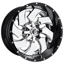 STATUSFÄLGAR D240 CLEAVER CHROME PLATED GLOSS BLACK LIP 9x20 8/165.1 ET20 CB125.1