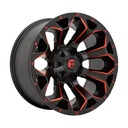 STATUSFÄLGAR D787 ASSAULT MATTE BLACK RED MILLED 9x20 8/165.1 ET1 CB125.1