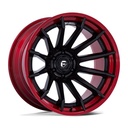 STATUSFÄLGAR FC403 BURN MATTE BLACK W/ CANDY RED LIP 12x24 6/135 ET-44 CB87.1
