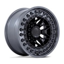STATUSFÄLGAR ALPHA MATTE BLACK W/ GUNMETAL LIP 9x18 5/127 ET0 CB71.5