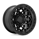 STATUSFÄLGAR D786 UNIT MATTE BLACK W/ MATTE BLACK RING 9x17 6/139.7 ET-12 CB106.1
