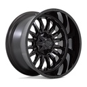STATUSFÄLGAR D796 ARC MATTE BLACK W/ GLOSS BLACK LIP 9x20 8/180 ET1 CB124.2