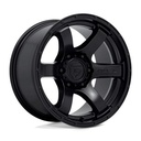 STATUSFÄLGAR D766 RUSH SATIN BLACK 9x18 6/135 ET1 CB87.1