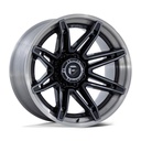 STATUSFÄLGAR FC401 BRAWL GLOSS BLACK BRUSHED DARK TINT 10x22 8/180 ET-18 CB124.2