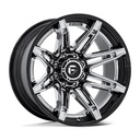STATUSFÄLGAR FC401 BRAWL CHROME W/ GLOSS BLACK LIP 12x24 8/180 ET-44 CB124.2