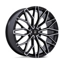 STATUSFÄLGAR AB050 MOGUL 6 GLOSS BLACK W/ MACHINED FACE 10x26 6/139.7 ET30 CB106.1