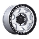 STATUSFÄLGAR BR018 VOYAGER SILVER MACHINED W/ M-BLACK LIP 8.5x17 5/127 ET-10 CB71.5